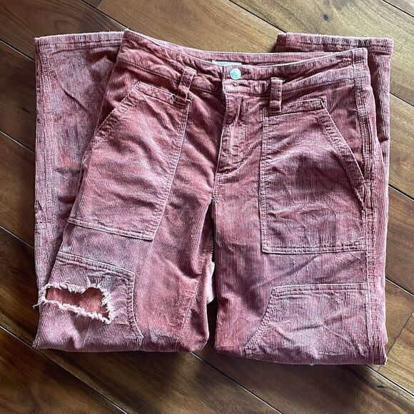 Anthropologie Pilcro the Wanderer Distressed Corduroy Pants - 26 - Picture 2 of 12